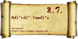 Móró Tamás névjegykártya