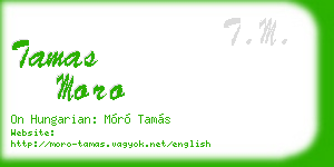 tamas moro business card